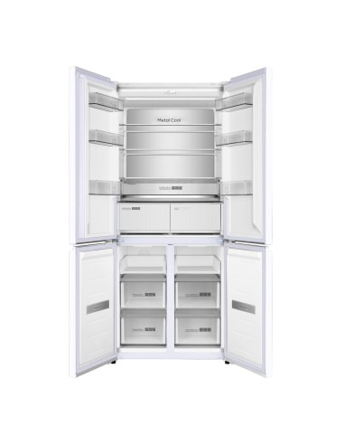 Frigorífico cuatro puertas 190x84 cm E Cristal Blanco