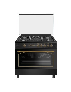 Cocina de gas natural 90 cm Rústica Negra