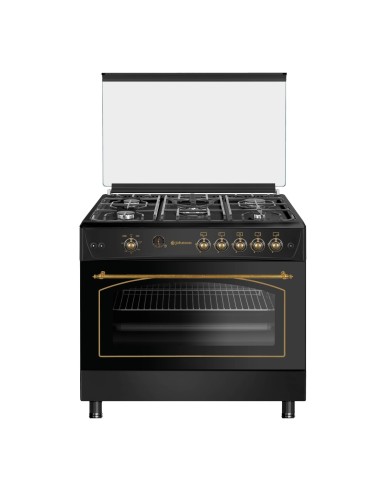Cocina de gas natural 90 cm Rústica Negra