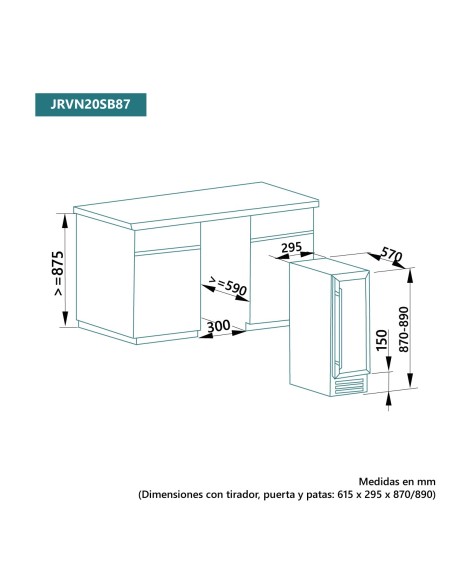 Vinoteca 88x30 cm 20 botellas