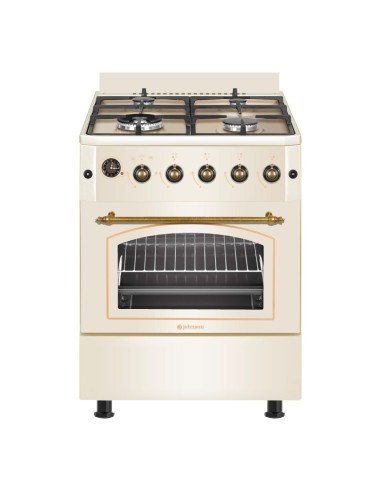 Cocina de gas butano 60 cm Rústica Crema