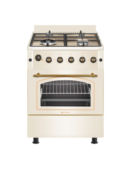 Cocina de gas butano 60 cm Rústica Crema