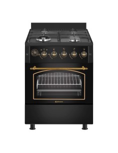 Cocina de gas butano 60 cm Rústica Negra
