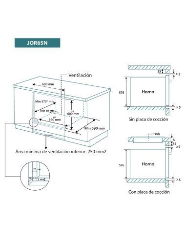 Horno 8 funciones y AquaClean Cristal Negro