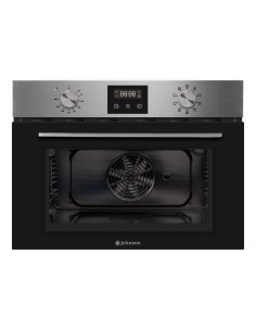 Horno 8 funciones 45 cm Inox y Cristal Negro
